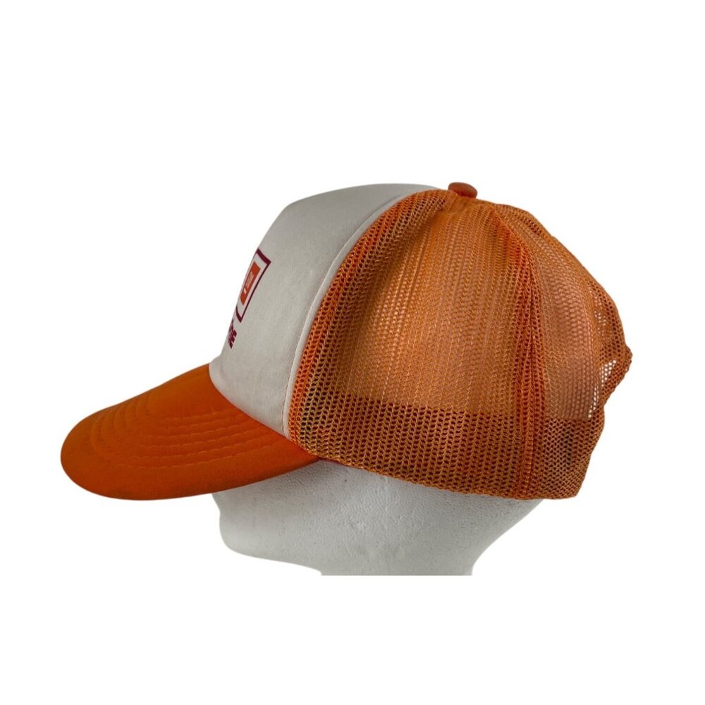 Vintage AC Delco Moraine Orange White Trucker Snapback Hat Cap - Picture 6 of 8